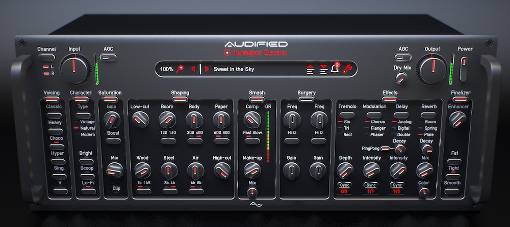 Mer information om "Audified targets ToneSpot one-shot channel processing plug-in concept at easily enhancing electric guitar tones"
