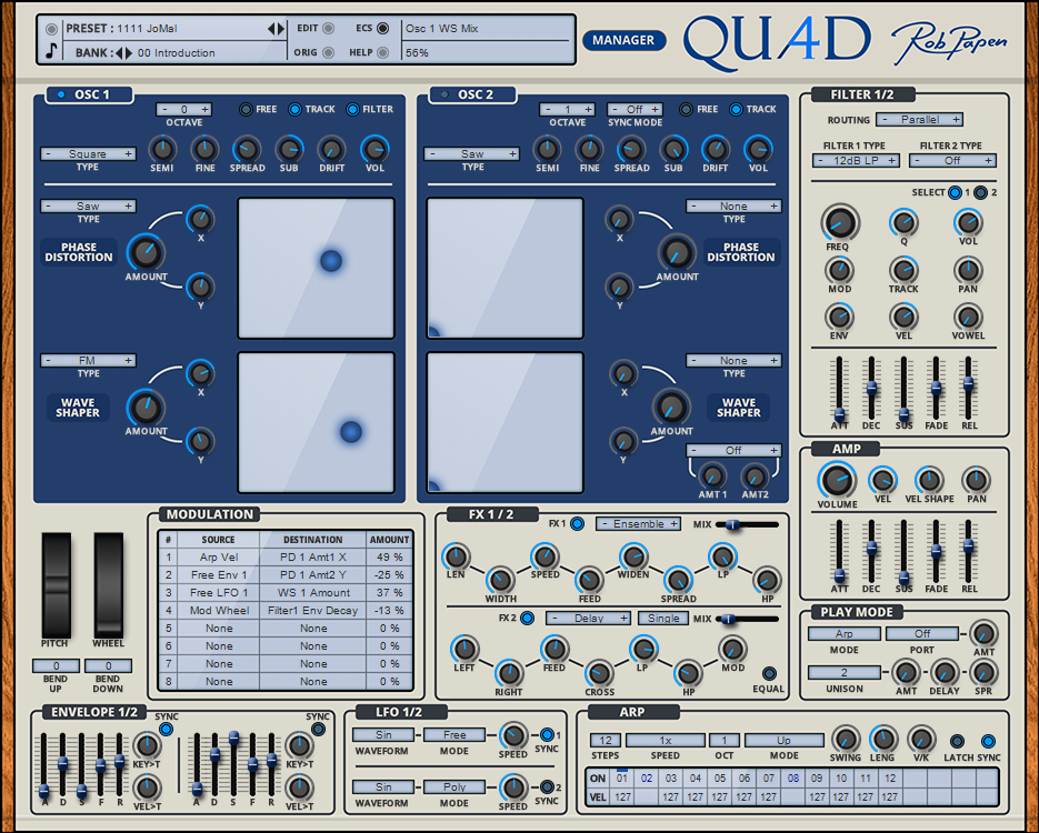 Mer information om "Rob Papen releases QUAD virtual synth"