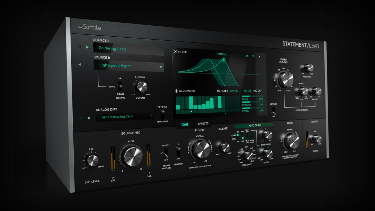 Mer information om "Softube release Statement Lead synthesizer"