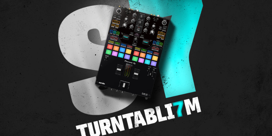 Mer information om "TURNTABLI7M: Meet the DJM-S7 Scratch Style 2-channel Performance DJ Mixer"