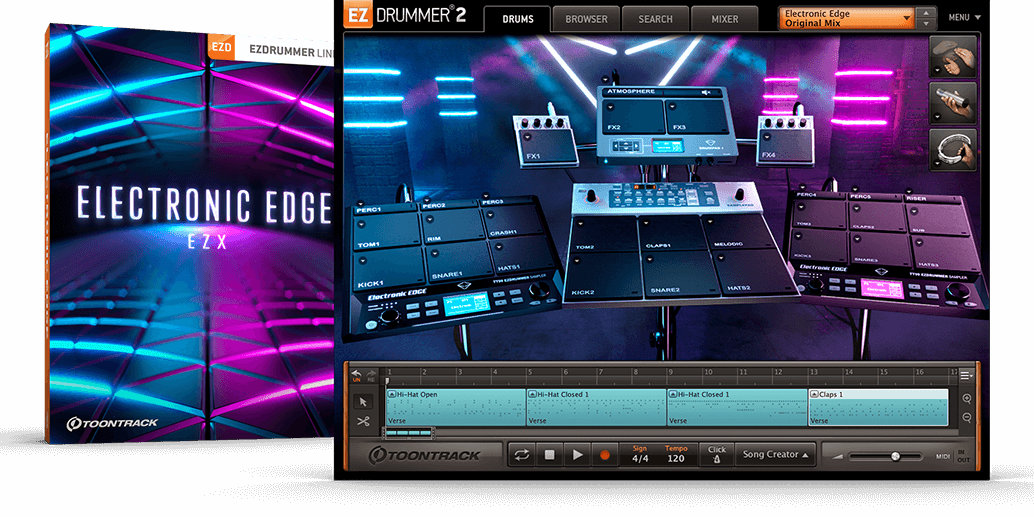 Mer information om "Toontrack releases Electronic Edge EZX"