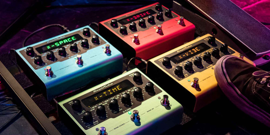 Mer information om "IK Multimedia announces AmpliTube X-GEAR digital effects pedals"