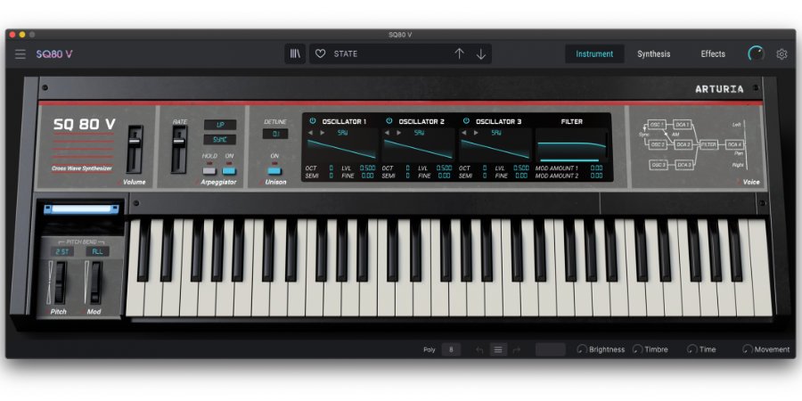 Mer information om "Arturia releases SQ80 V – emulation of the classic Ensoniq synth"