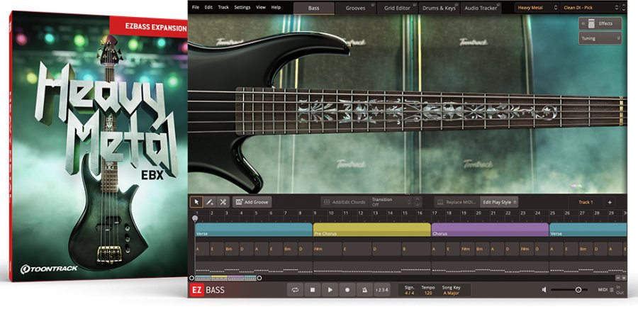 Mer information om "Toontrack releases Heavy Metal EBX for EZbass"