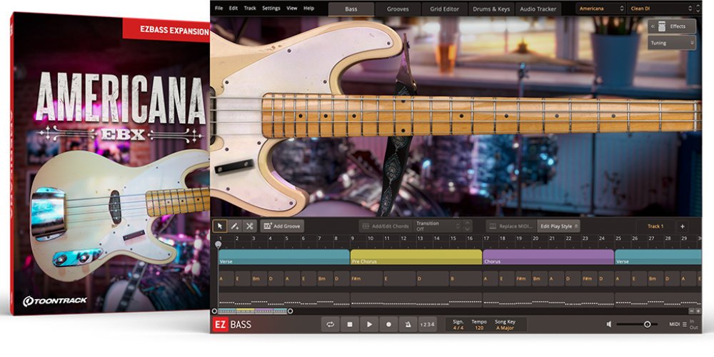 Mer information om "Toontrack releases Americana EBX for EZbass"