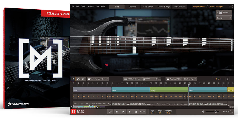 Mer information om "Toontrack releases Progressive Metal EBX for EZbass"