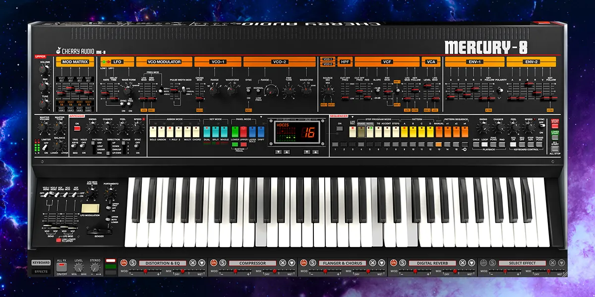 Mer information om "Cherry Audio Mercury-8: Ambitiös Roland-emulering med spännande tillägg"