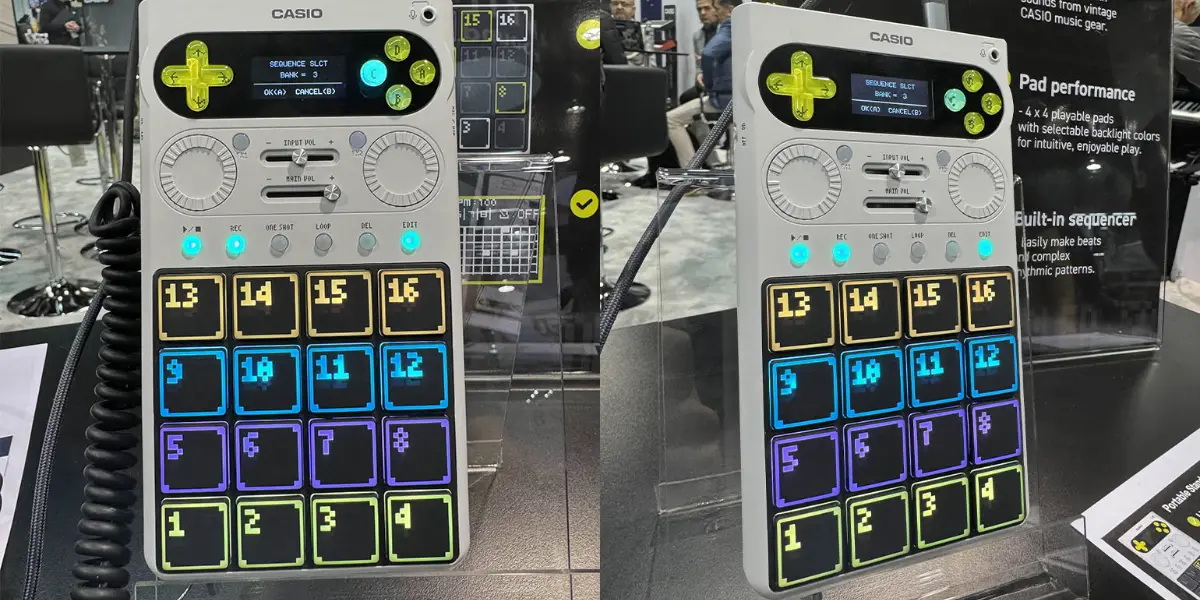 Mer information om "NAMM 2026: Ny handhållen sampler från Casio – SX-C1"