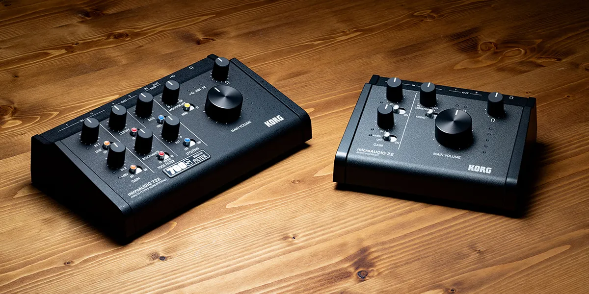 Korg microAUDIO 722 & 22 studio.se 1200x600.webp