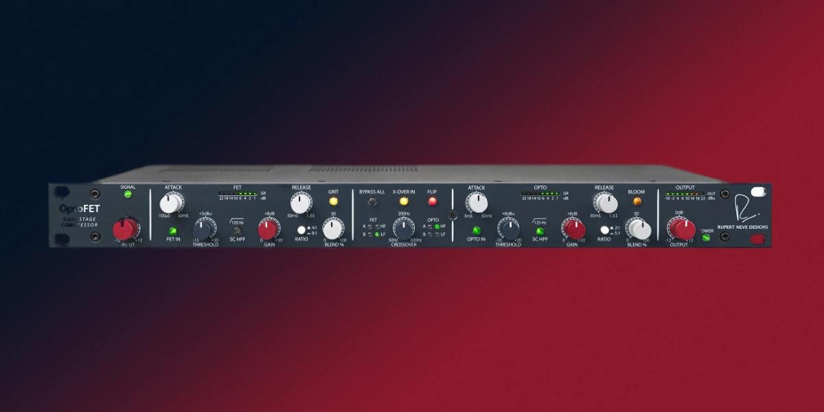 Mer information om "NAMM 2026: Rupert Neve Designs OptoFET – analog kompressor med två steg i serie"